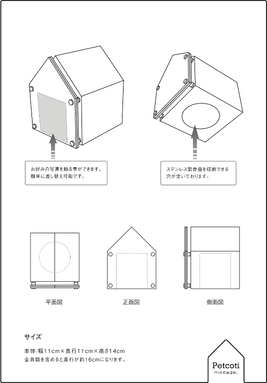 ペットのおはか。詳細